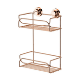 Suporte Shampoo Duplo Fixação Ventosa Rose Gold - Ela Decora